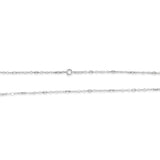 Vintage Platinum and Palladium Mixed Link Chain Necklace