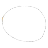 Vintage 14k White Gold 19" Delicate Mixed Link Chain Necklace
