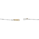 Vintage 14k White Gold 19" Delicate Mixed Link Chain Necklace