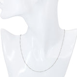 Vintage 14k White Gold 19" Delicate Mixed Link Chain Necklace