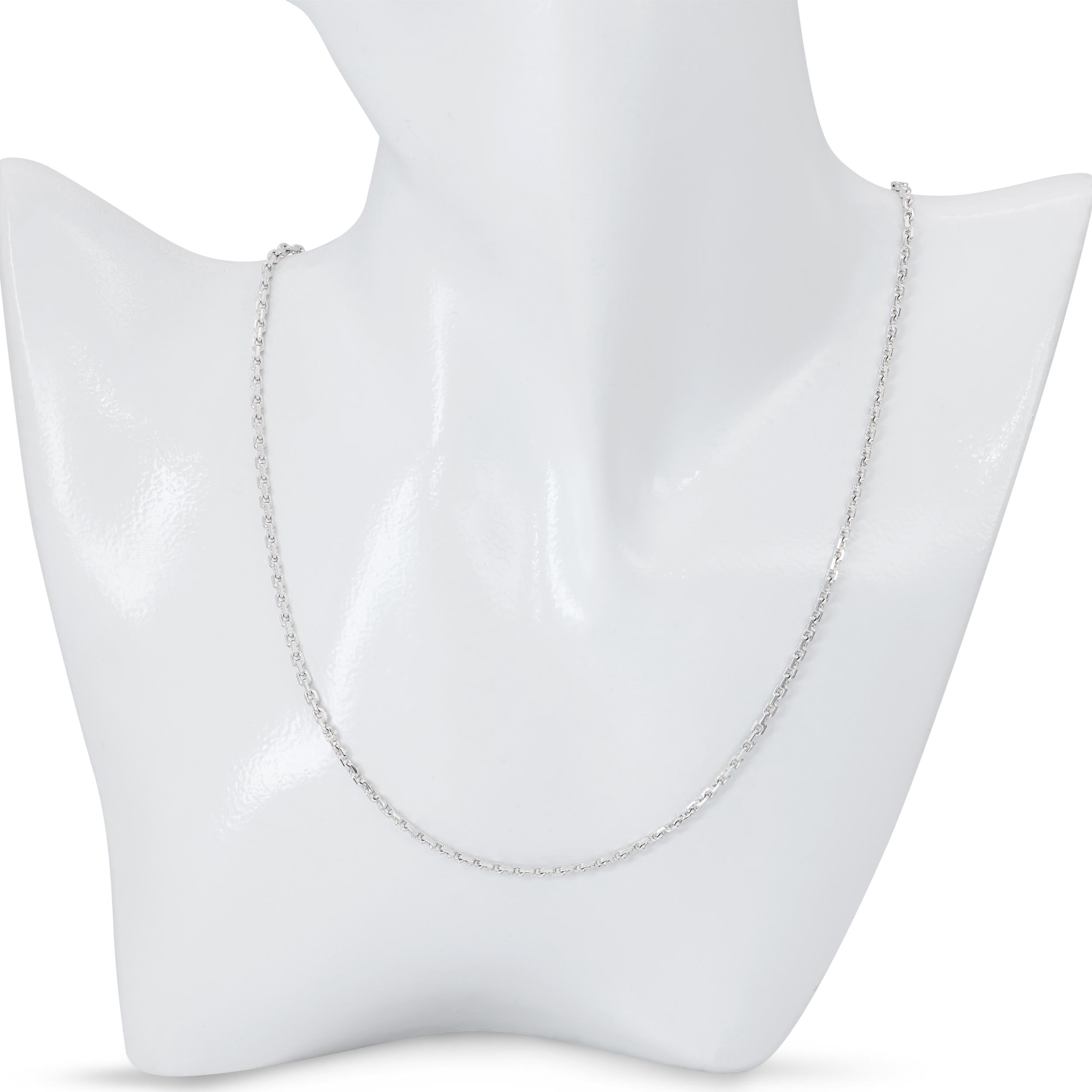 Vintage Platinum and Palladium Squared Chain Necklace