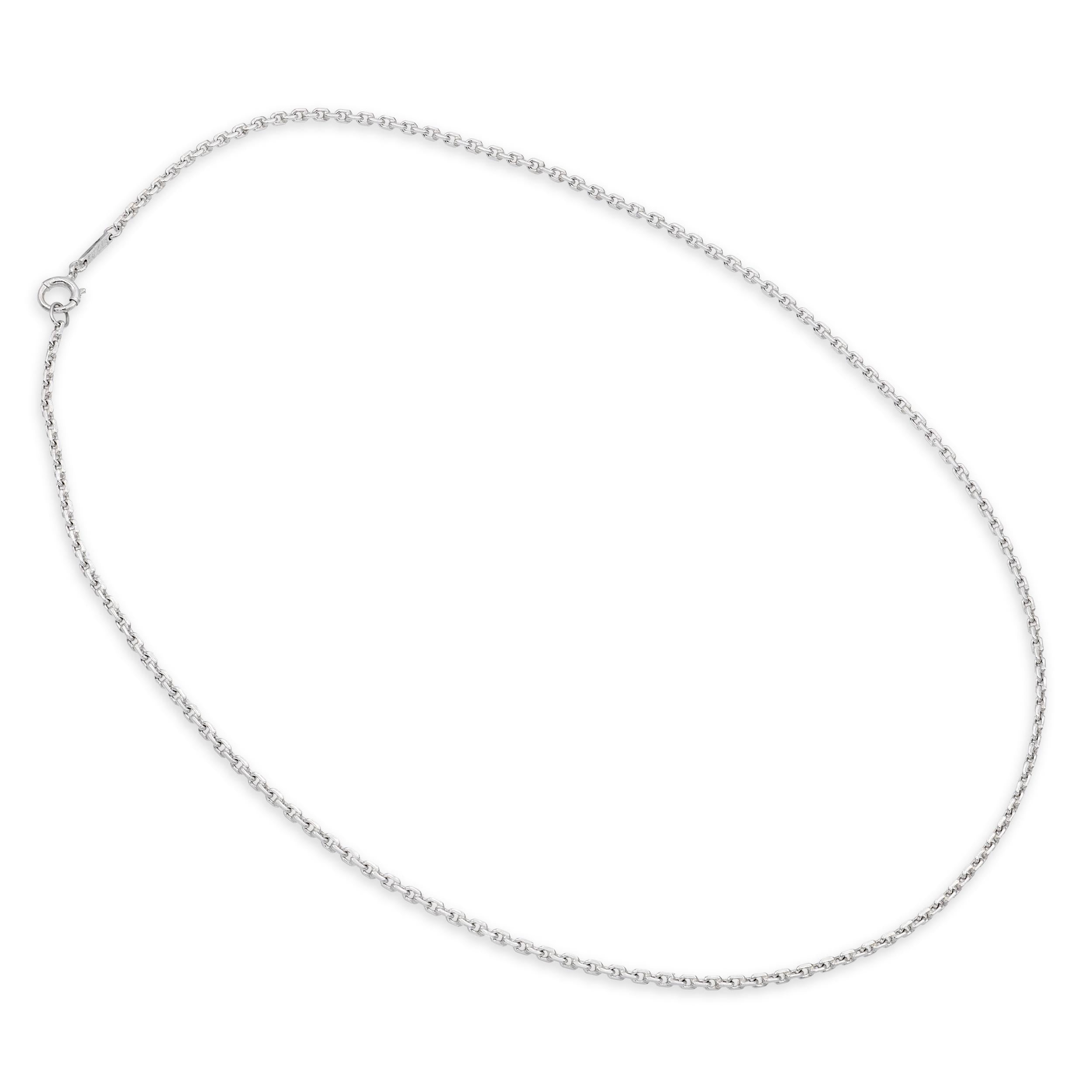 Vintage Platinum and Palladium Squared Chain Necklace