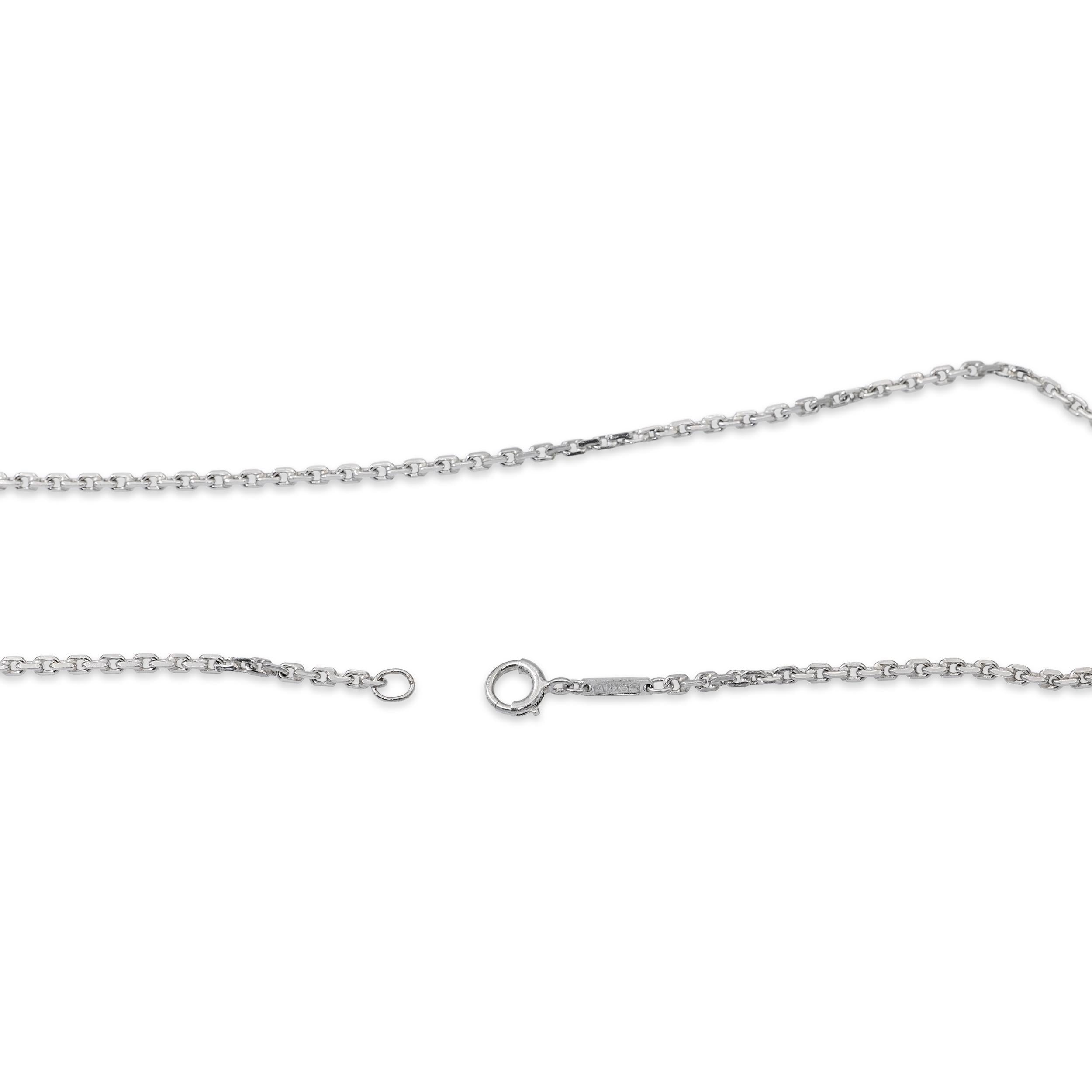 Vintage Platinum and Palladium Squared Chain Necklace