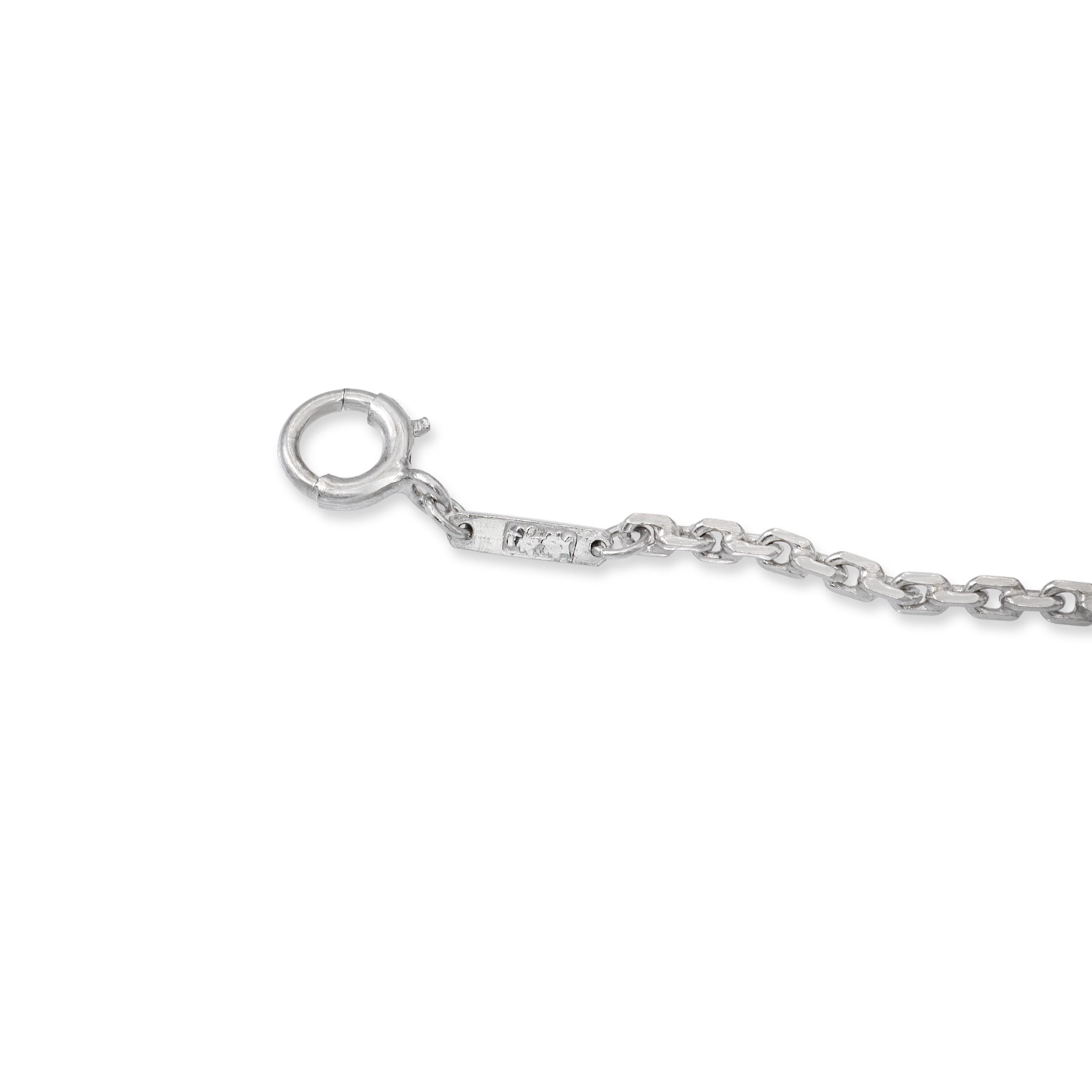 Vintage Platinum and Palladium Squared Chain Necklace