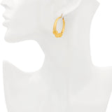 Vintage 19k Yellow Gold Rams Head Hoop Earrings
