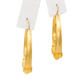 Vintage 19k Yellow Gold Rams Head Hoop Earrings