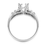 Vintage Platinum Diamond Semi Mount Engagement Ring