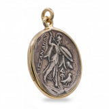 Vintage Silver and 14k Yellow Gold Alexander the Great Tetradrachm Coin Pendant