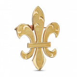 Vintage 14k Yellow Gold Fleur de Lis Brooch