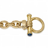 Vintage H. Stern 14k Yellow Gold Blue Chalcedony Link Bracelet