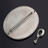 Erte Salome Gold & Silver Sapphire & Diamond Brooch Pin Pendant