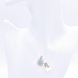 14K White Gold GIA 1.07 Ct Paraiba Tourmaline & 0.70 TCW Diamond Pendant