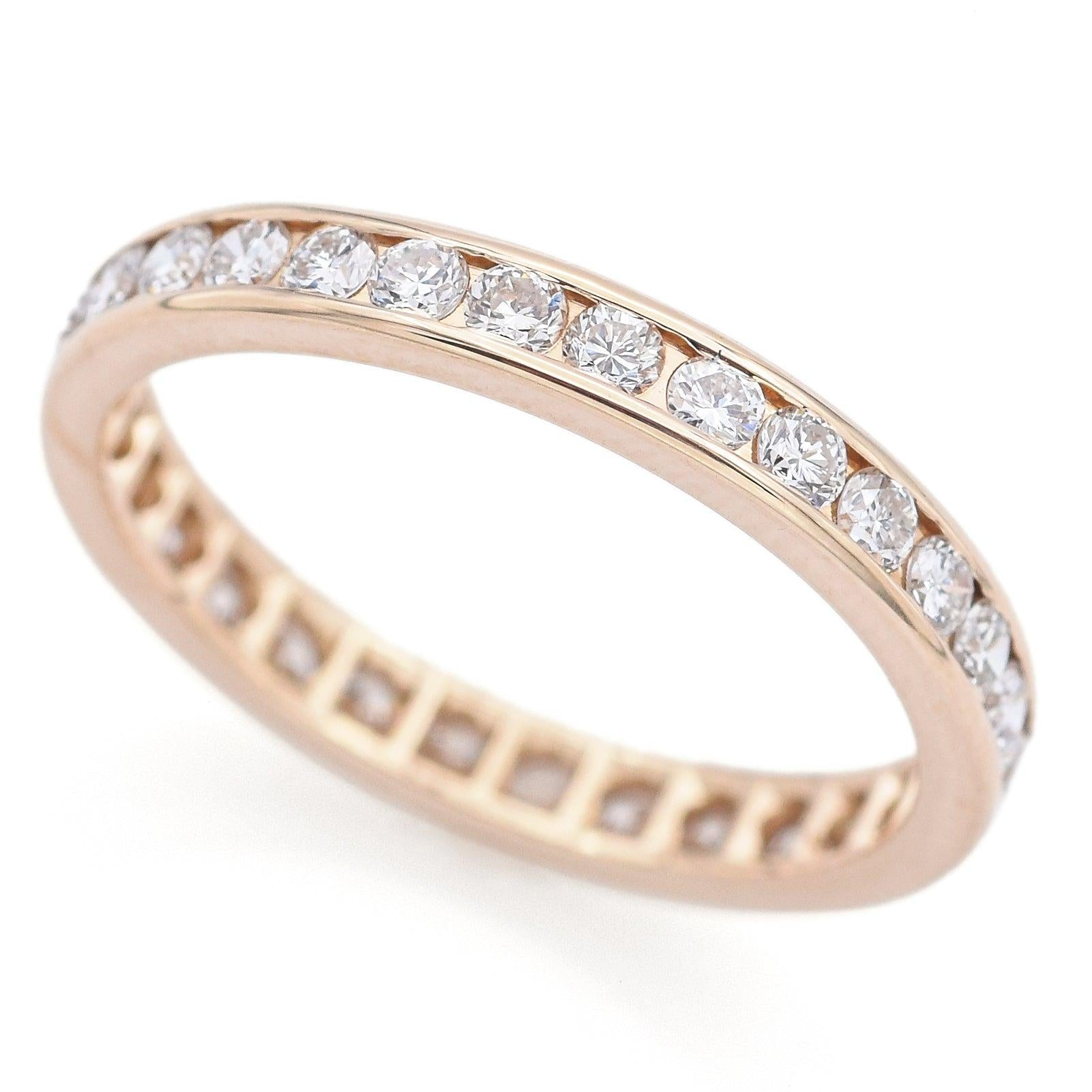 14k Yellow Gold 0.90tcw Diamond 2.7mm Eternity Band Ring Size 6