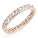 14k Yellow Gold 0.90tcw Diamond 2.7mm Eternity Band Ring Size 6