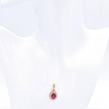 14k Yellow Gold 1.92ct Ruby & Diamond Pear Pendant