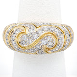 18k Yellow Gold 1.08tcw Diamond Dome Band Ring
