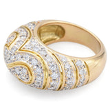 18k Yellow Gold 1.08tcw Diamond Dome Band Ring
