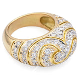 18k Yellow Gold 1.08tcw Diamond Dome Band Ring