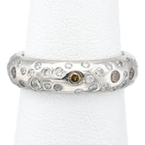 Platinum 0.95tcw Brown & White Diamond Band Ring