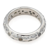 Platinum 0.95tcw Brown & White Diamond Band Ring