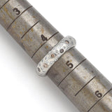 Estate Platinum 0.95 TCW Brown & White Diamond Band Ring