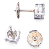 Estate White Gold 1.00tcw Diamond Round Brilliant Stud Earrings