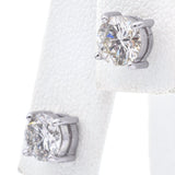 Estate White Gold 1.00tcw Diamond Round Brilliant Stud Earrings