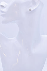 Estate White Gold 1.00tcw Diamond Round Brilliant Stud Earrings