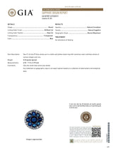 Victorian 14k Yellow Gold Unheated Burma Sapphire and Rose Cut Diamond Ring GIA