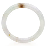 GIA 182.95Ct Translucent Light Gray Brown Grade A Jadeite Jade Bangle Bracelet