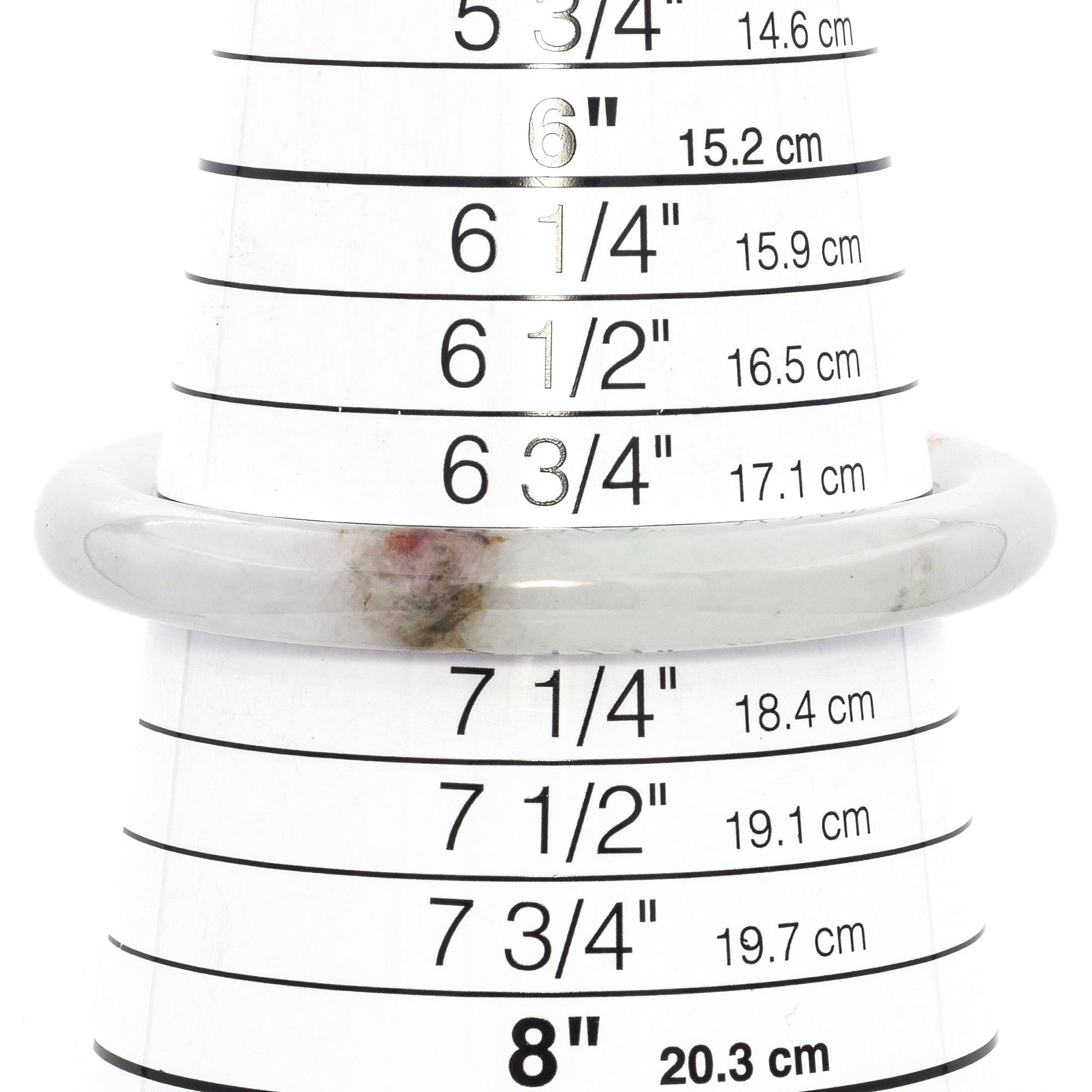 GIA 182.95Ct Translucent Light Gray Brown Grade A Jadeite Jade Bangle Bracelet