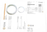 GIA 219Ct Translucent Green Light Gray Grade A Jadeite Jade Bangle Bracelet