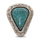Teddy Goodluck Sterling Silver Turquoise Statement Ring