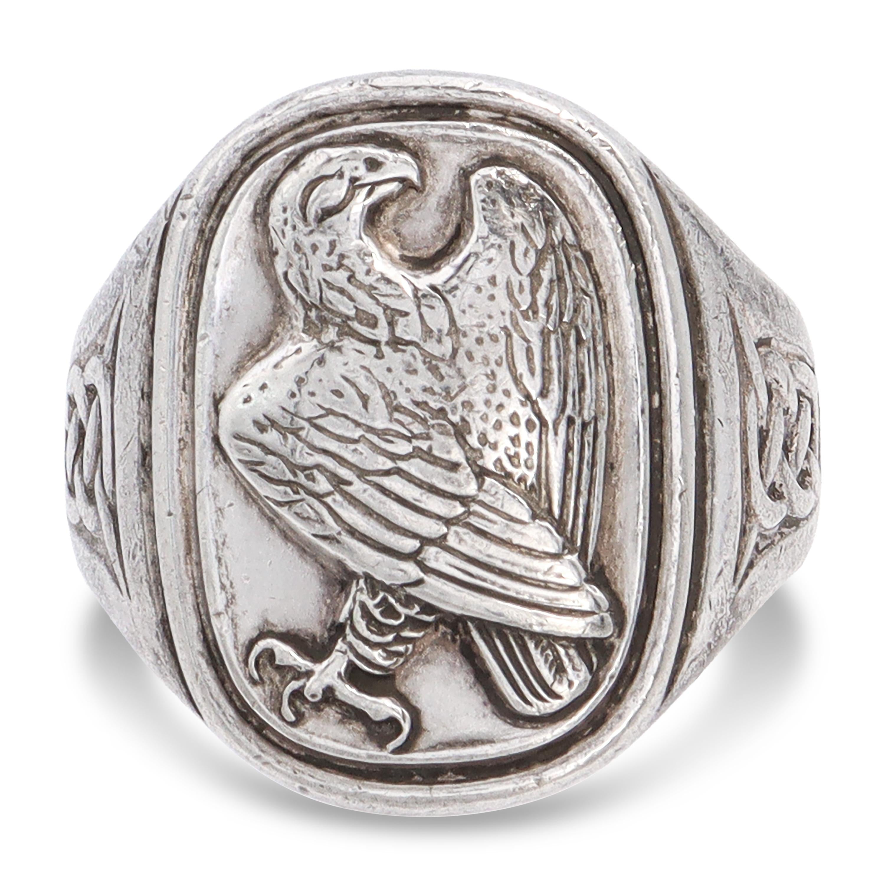 Georg Jensen for Franklin Mint Denmark Sterling Silver Eagle Ring