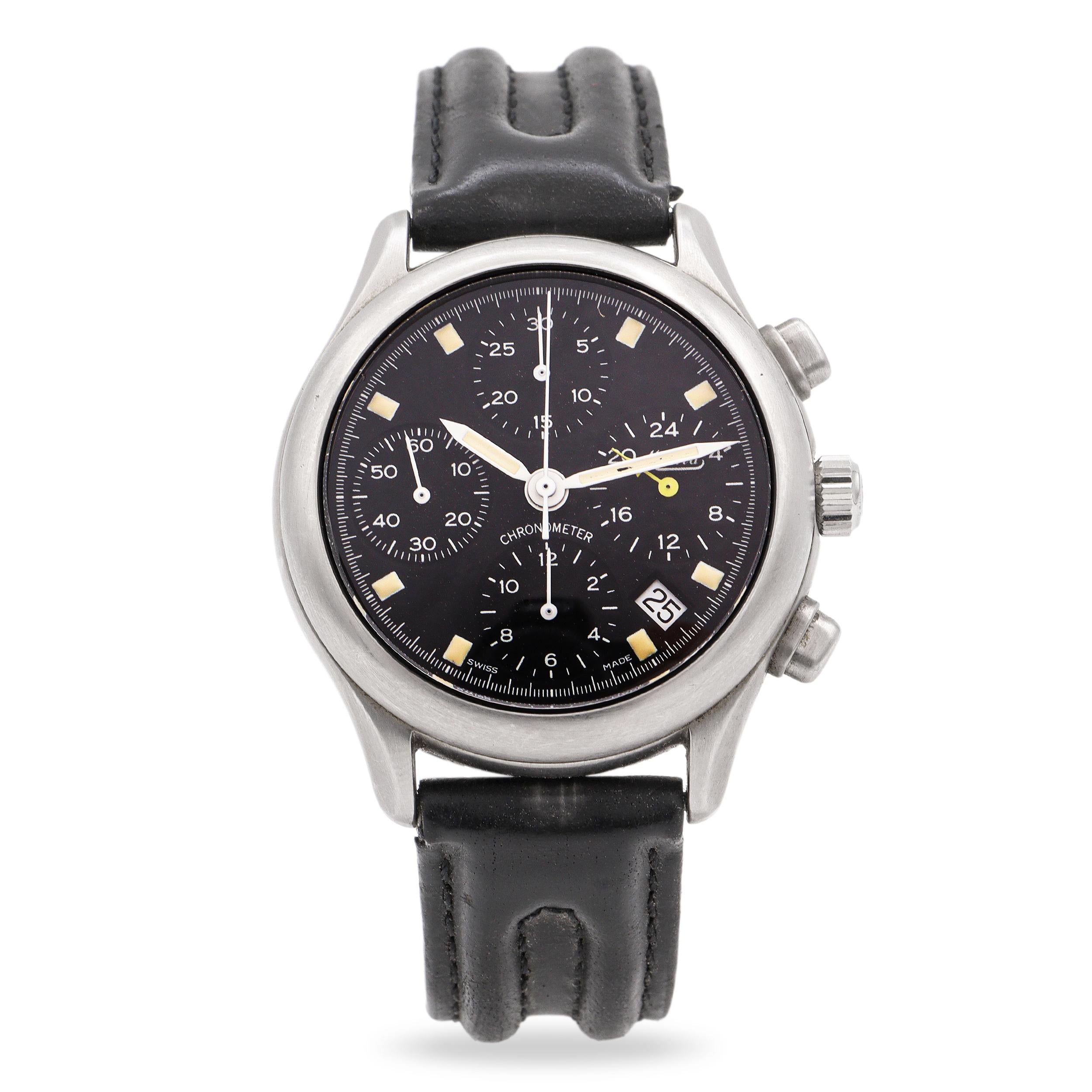 Minerva Official Chronometer Stainless Steel Chronograph Automatic Watch A241