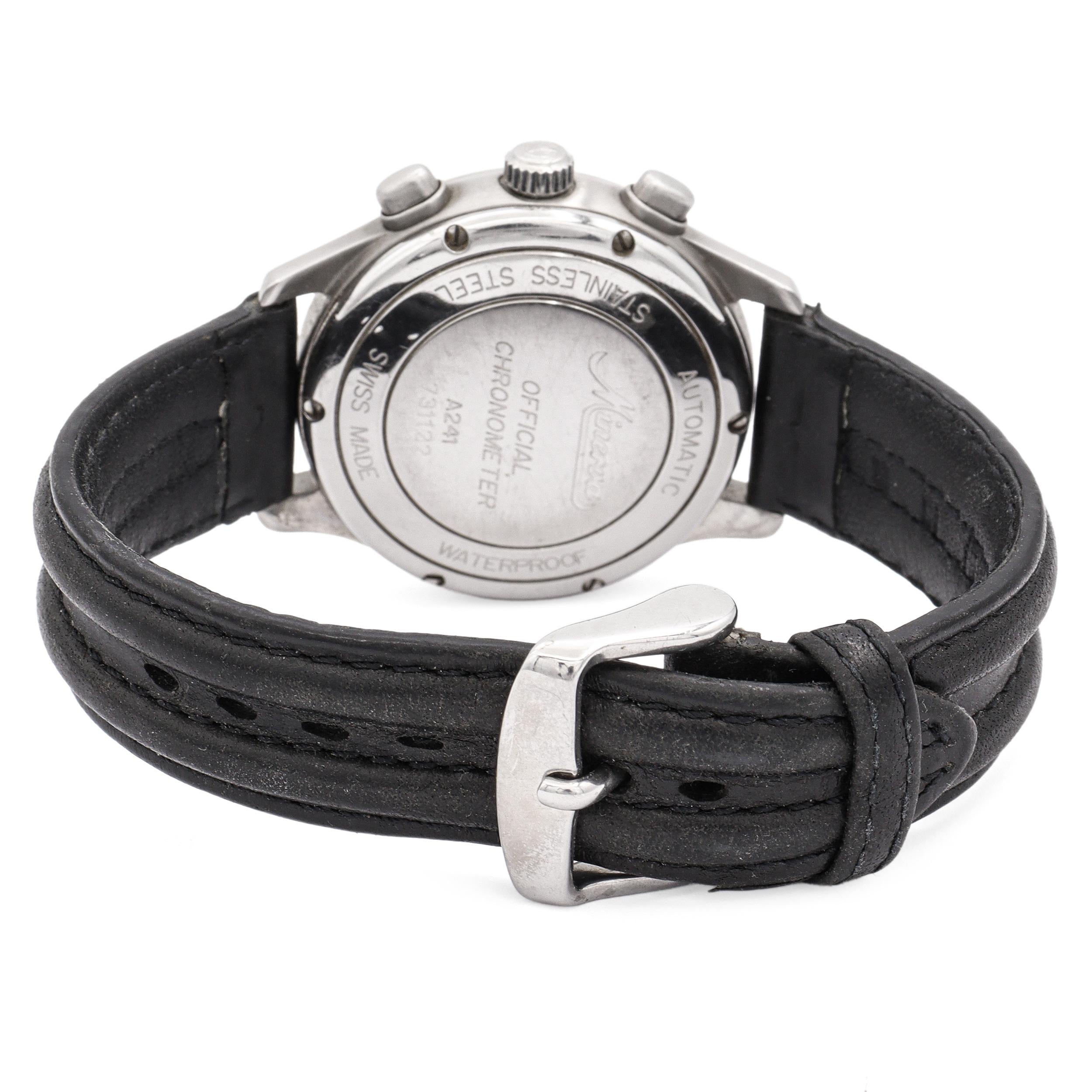 Minerva Official Chronometer Stainless Steel Chronograph Automatic Watch A241