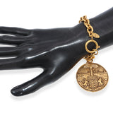 Vintage Chanel Chain Link Medallion Charm Bracelet