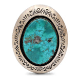 Teddy Goodluck Turquoise Sterling Silver Statement Ring
