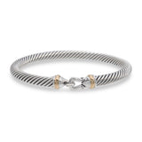 David Yurman Cable Classic Buckle 18k Yellow Gold & Sterling Silver Bracelet