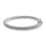 David Yurman Cable Classic Buckle 18k Yellow Gold & Sterling Silver Bracelet