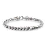 David Yurman Cable Classic Buckle 18k Yellow Gold & Sterling Silver Bracelet