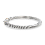 David Yurman Cable Classic Buckle 18k Yellow Gold & Sterling Silver Bracelet