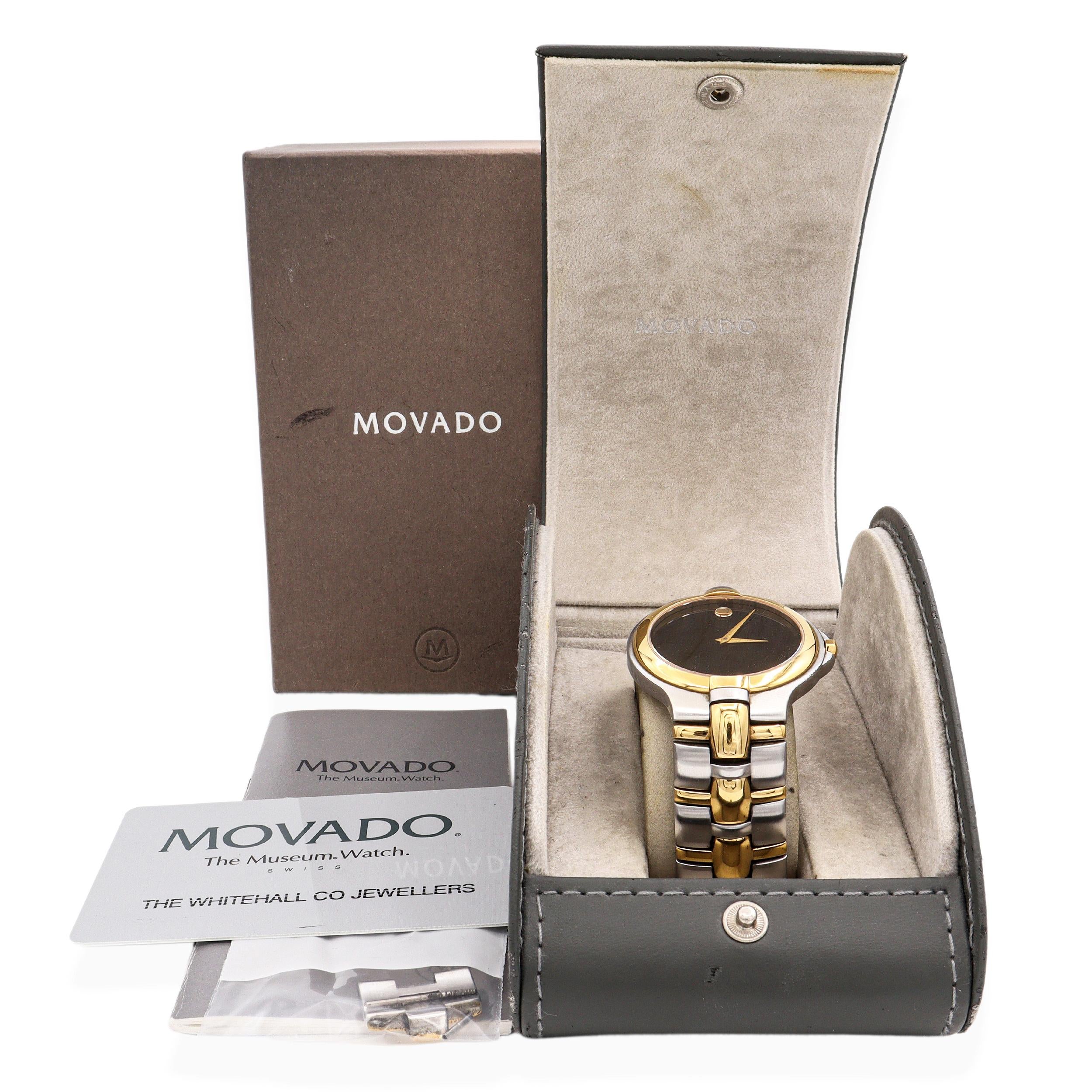 Movado Museum Two-Tone Stainless Steel Quartz Men's Watch Ref. 81.E7.1890