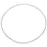 David Yurman Sterling Silver 14k Yellow Gold Pearl Box Chain Station Necklace