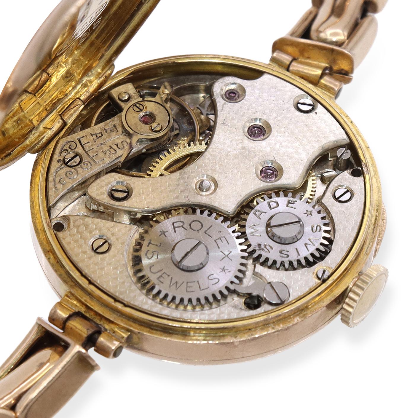 Antique Rolex 9K Yellow Gold 15 Jewel Manual Wind Women’s Watch
