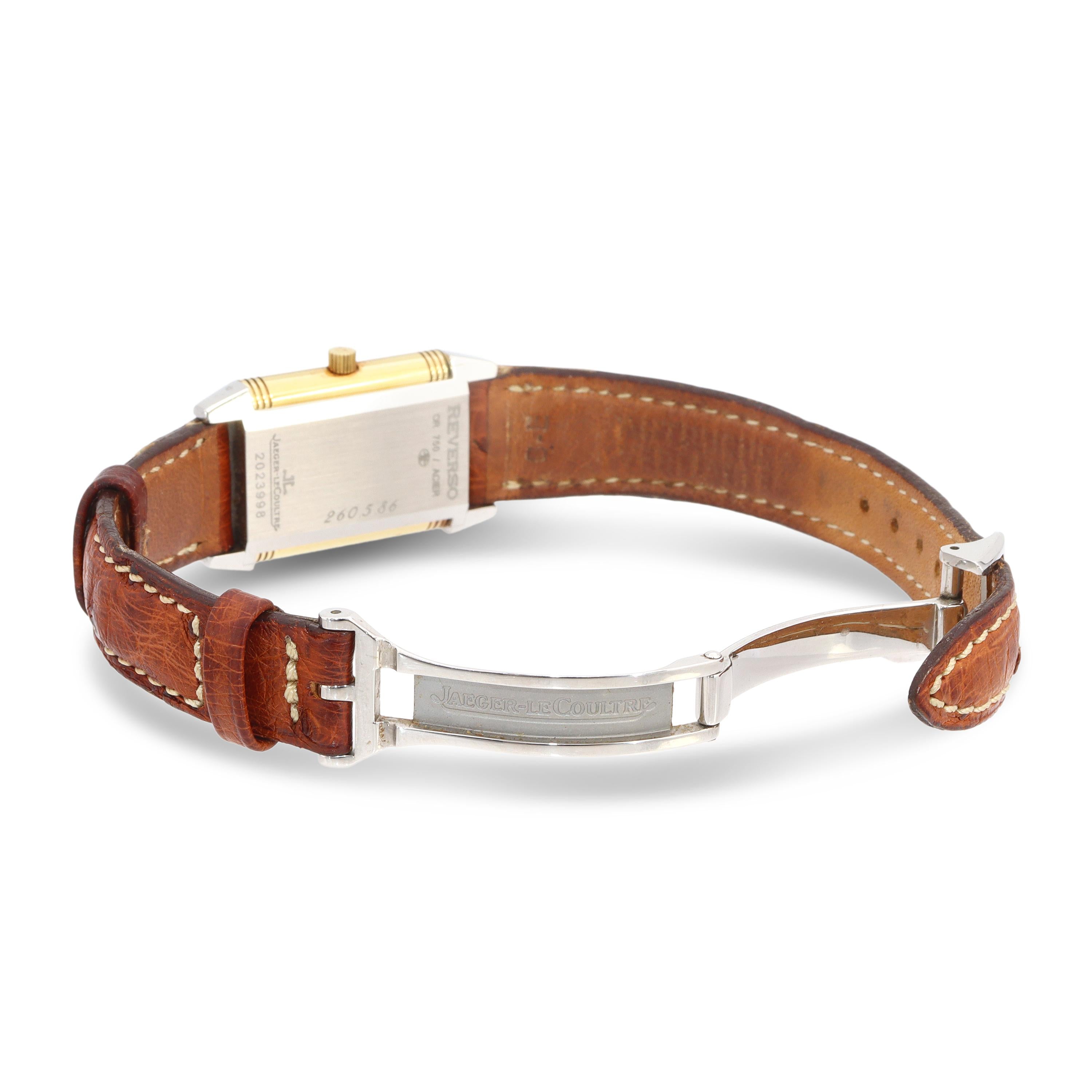Jaeger-LeCoultre 18k Yellow Gold Stainless Steel Reverso Watch