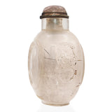 Antique Chinese Rutilated Quartz Carved Snuff Bottle