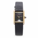 Vintage Must de Cartier Tank Black Dial Vermeil Handwind Watch