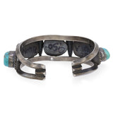 Vintage Southwestern Sterling Silver Turquoise Cuff Bracelet