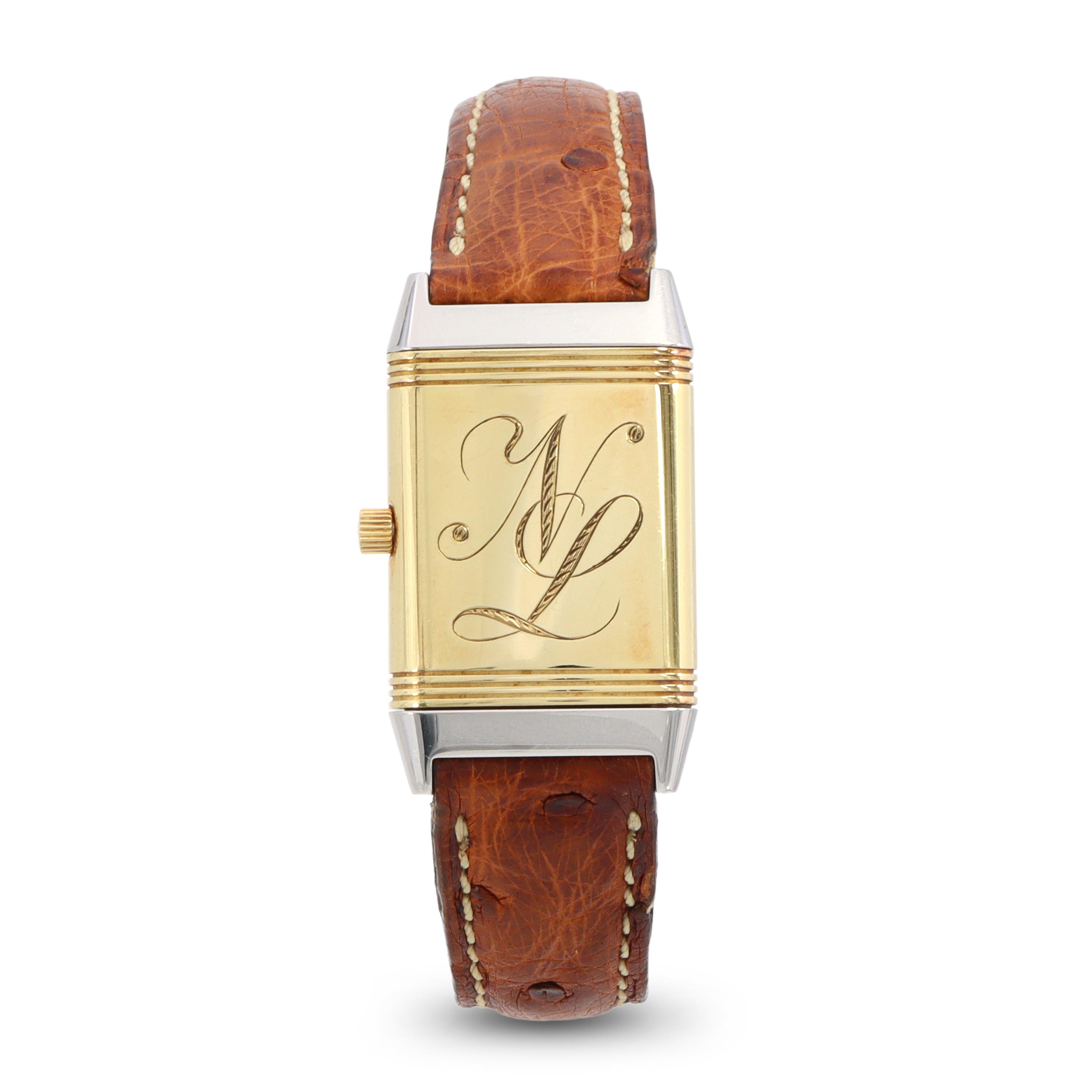 Jaeger-LeCoultre 18k Yellow Gold Stainless Steel Reverso Watch